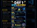Day 1: Hello World &amp; Python Setup! 🚀 30 Days Challenge | #shorts #music #phonkmusic #phonk