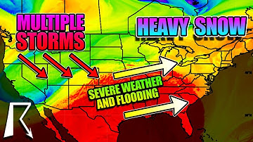 Er ontwikkelt zich een extreem weerpatroon. Sneeuwstormen, zwaar weer en meer.