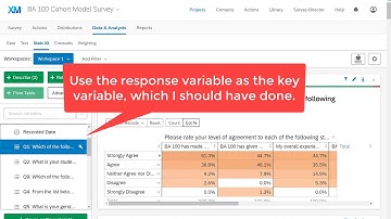 Qualtrics - Crosstabulation Using StatsIQ Demo