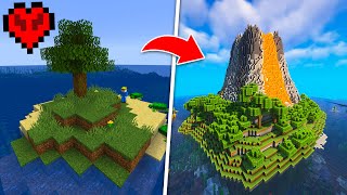 J'ai Construit un Énorme VOLCAN en HARDCORE sur Minecraft Survival Island !