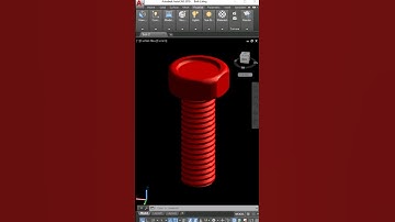 Draw Bolt using AutoCAD 3D #short #skills #tutorial