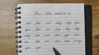 Three letter words a-z | #cursive | #supriya_kpl ✍🏻| #handwriting