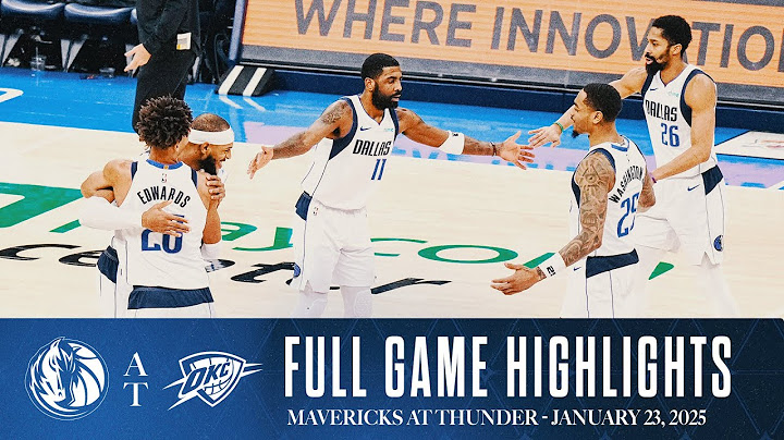 Dallas Mavericks Highlights vs. Oklahoma City Thunder | January 23, 2025