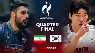 Korea vs Iran - Quarter Final | 2026 ASIAN GAMES MEN'S VOLLEYBALL | LIVE SCORE