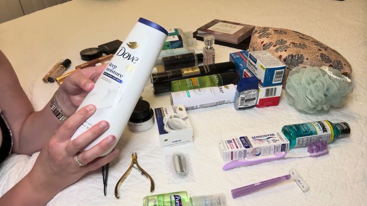 ASMR - What I’m Packing On My Trip! (Personal Care, Makeup, etc.) 🛥️💦