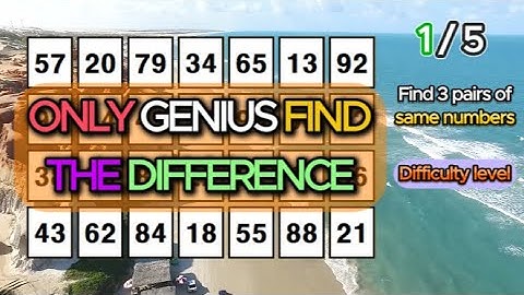 GENIUS CAN FIND ALL!Find 3 pairs of identical numbers/Dementia Prevention Quizzes/Tests.283