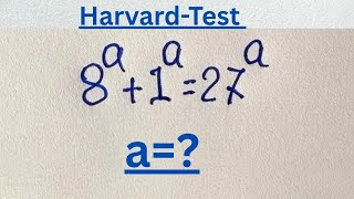 Only a genius can solve this exponential Math Olympiad question | 8^a +1^a =27^a |
