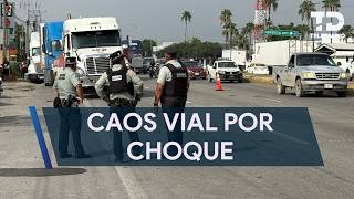 Choque sobre la carreterea a Laredo provoca caos vial y tráfico lento