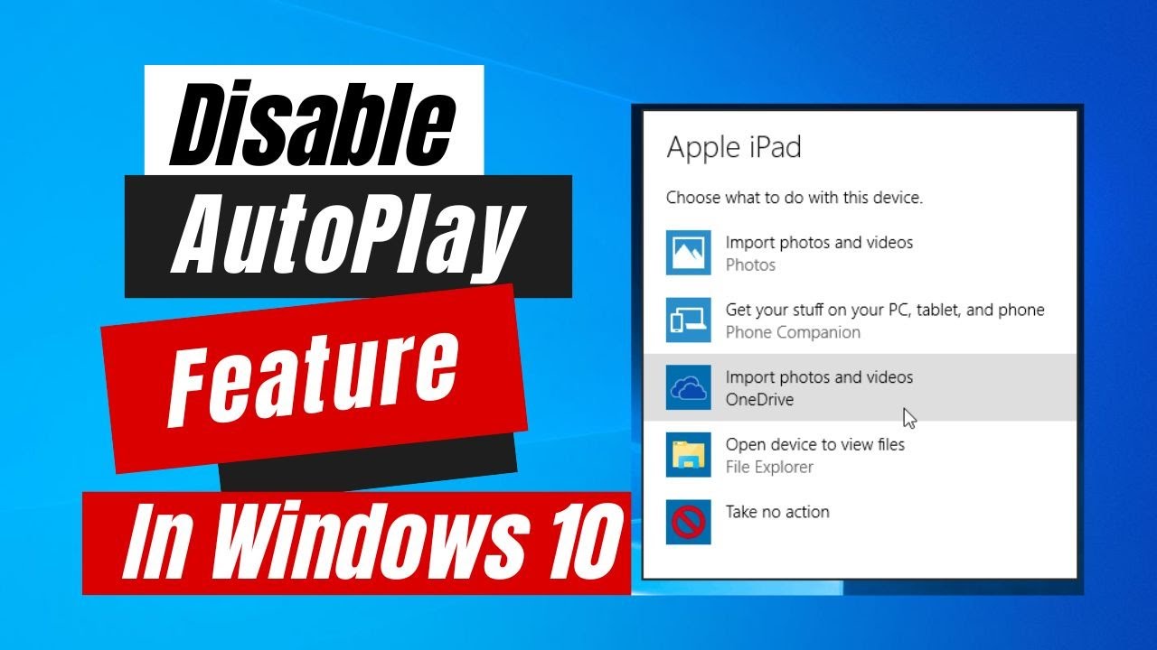 How to Disable AutoPlay Feature In Windows 10 [Easy Steps] - YouTube