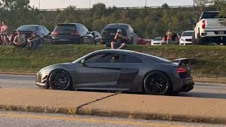 CARS GO FULL SEND LEAVING CARS AND COFFEE CLEVELAND!! GT3RS, R8, GTR 3x, 570s,  Supras! (2022 video)