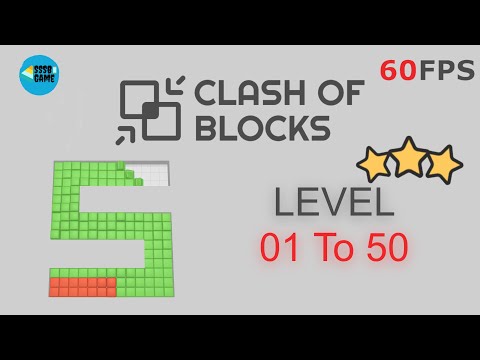 Clash of Blocks: Level 1 To 50 - 3 Stars , iOS/Android Walkthrough