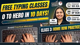 Free Typing Course: Class 3 | Home Row Practice Exercises to Double Your Speed! #typing #viral