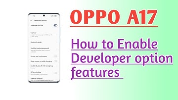 OPPO A17 How to enable Developer option features