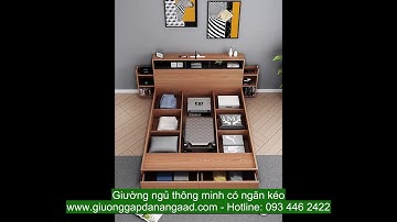 Giường ngủ thông minh gỗ công nghiệp có ngăn kéo - Giuonggapaad