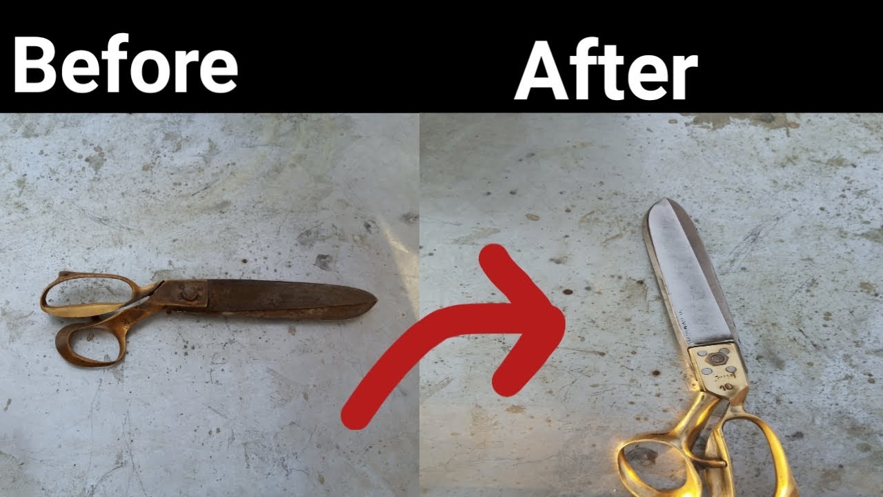 old scissor restoration/Rusty scissor Restoration/40 year old clothe