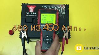 Yuasa 6СТ-60 YBX3005 измеряем пусковой ток
