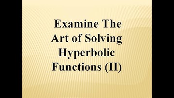 Learn Hyperbolic Computations (part II)