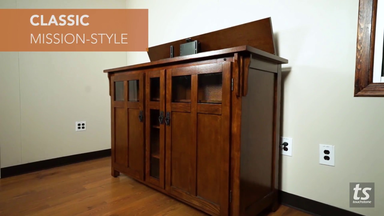 Touchstone Bungalow Mission Tv Lift Cabinet Youtube
