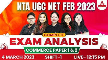 UGC NET Analysis 2023 Commerce Paper 1 & 2  (4 Mar) Shift 1 | UGC NET 2023 Answer Key