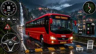 BUSSID Impossible Mountain Road 😱 Extreme Off Road Bus Driving | No Crash Challenge | Bus Simulator  screenshot 1