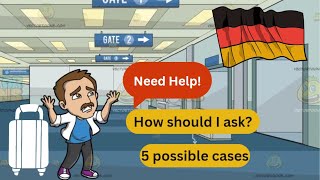 Learn 10 German sentences | 5 possible situations for newcomer |  Need help at the Airport | +Advice