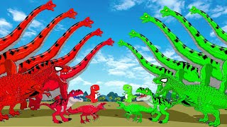 Red vs Green T-rex Dinosaur The Dinosaurs Too Big To Be Dinosaurs