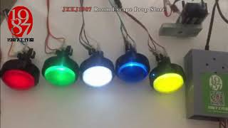Colorful buttons: plastic button version for escape room prop - 1987 studio