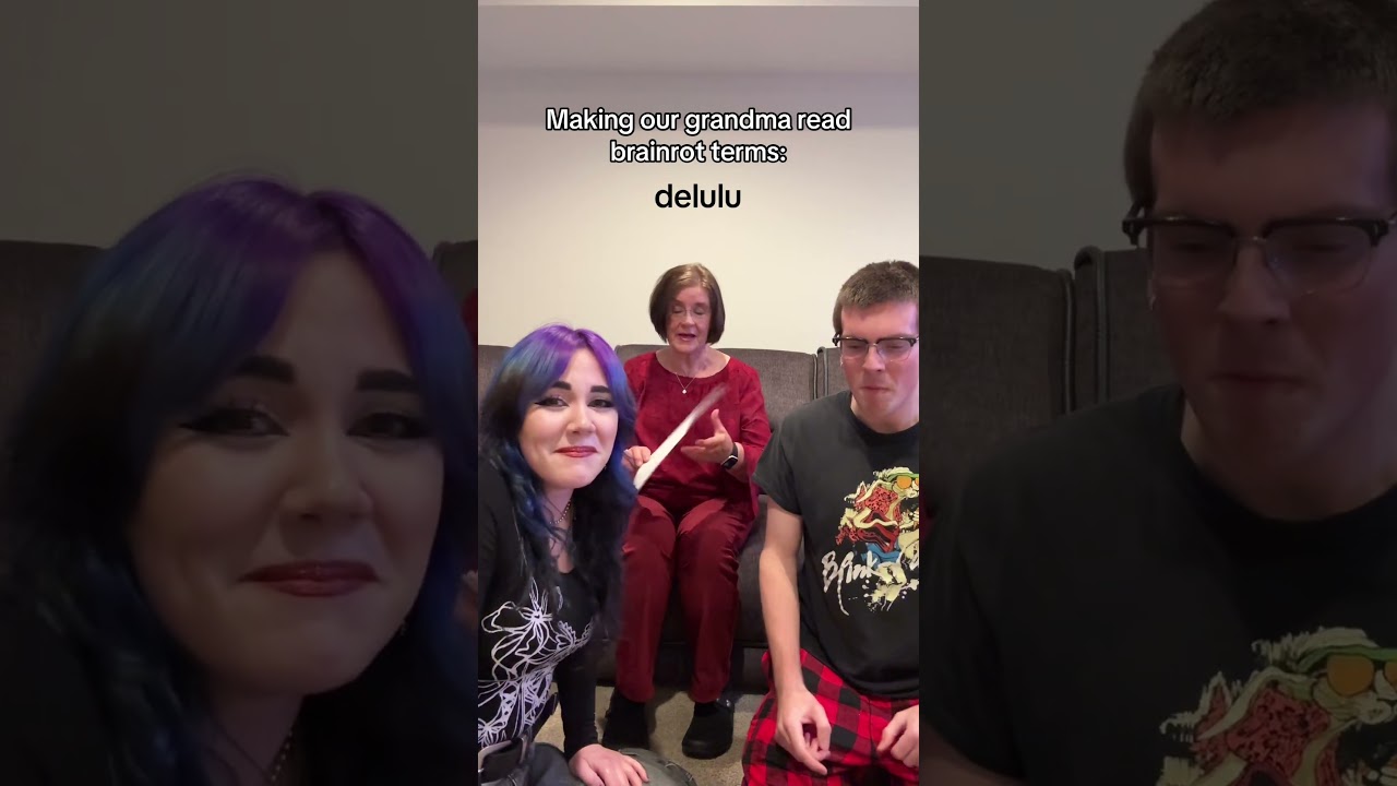 Making Our Grandma Say Brainrot😭 #family #brainrot #funny #trend #prank #trynottolaugh #haha