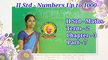 II Std  Maths Term - 2 Chapter - 3  Numbers upto 1000  Part - 7