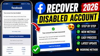 Facebook Disabled Account Recovery | Latest Working Method 2026 ✅