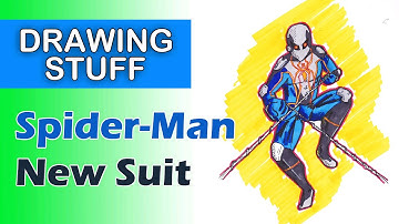 Draw Spider-Man the March 2021 Spiderman Costume