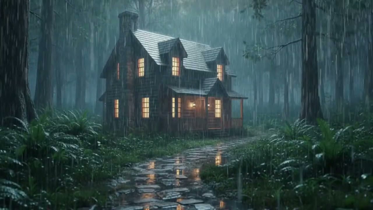 🏠 No Ads Rain Sounds for Sleeping – Relaxing Rain Falling on Tin Roof All Night
