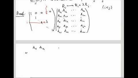 Linear Algebra 22: Elementary matrices, 1