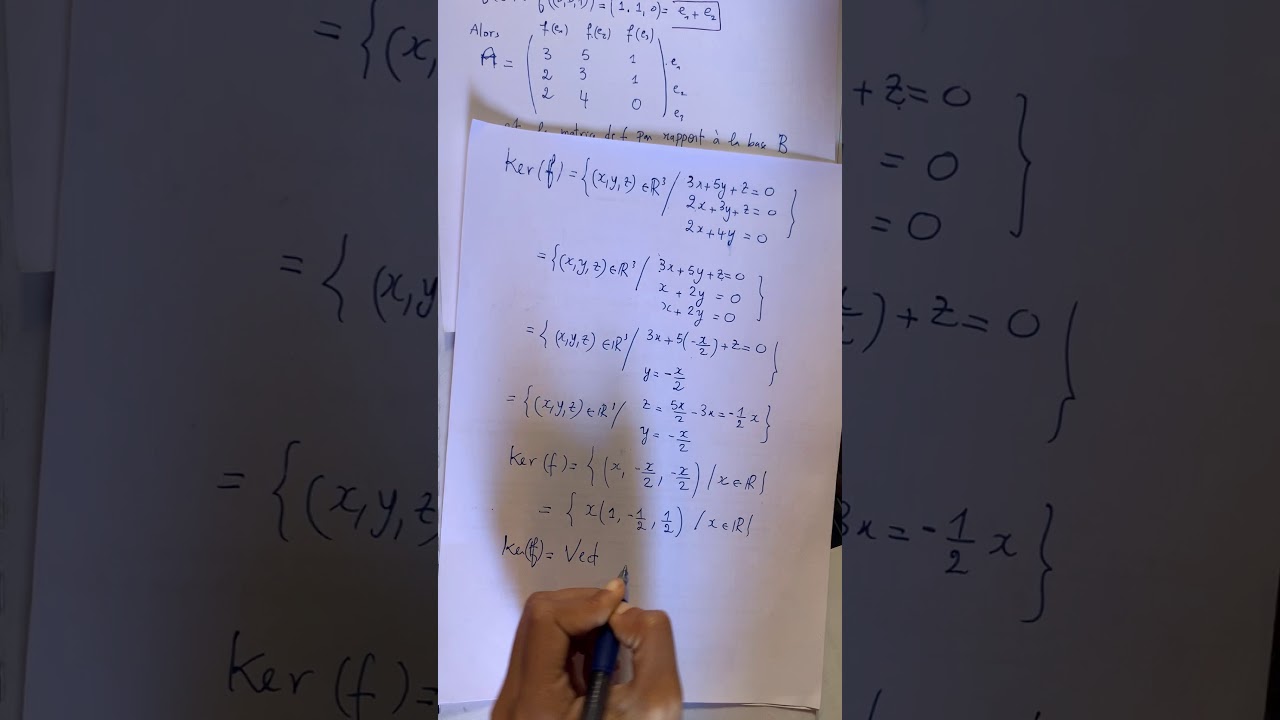 Examen corrigé sur les matrices et les applications linéaires