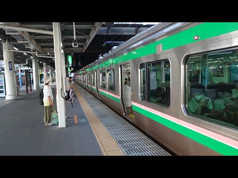 仙台駅、東北本線下り、2555M  普通小牛田行き出発シーン、e721系1000番台P4-6