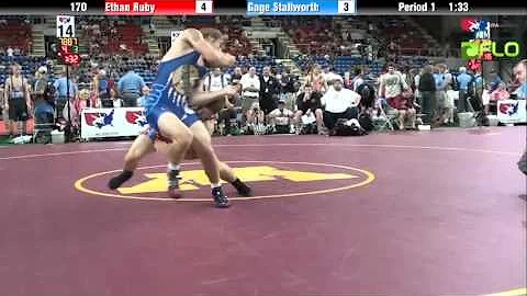 Junior 170 - Ethan Ruby (Iowa) vs. Gage Stallworth...