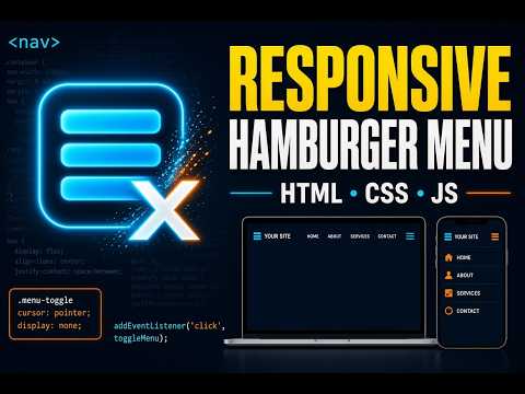 How to Build a Responsive Hamburger Menu with HTML, CSS, and JS