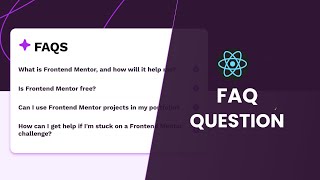 Here is how to Add an FAQ to your website with React | Frontend mentor