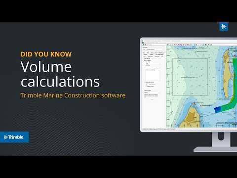 Calculating Volumes in Trimble Marine Construction software