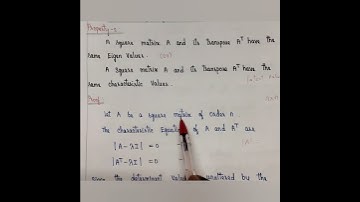 Property-2 of Eigen Values&Vectors | Full video in description@thanishmaths3760