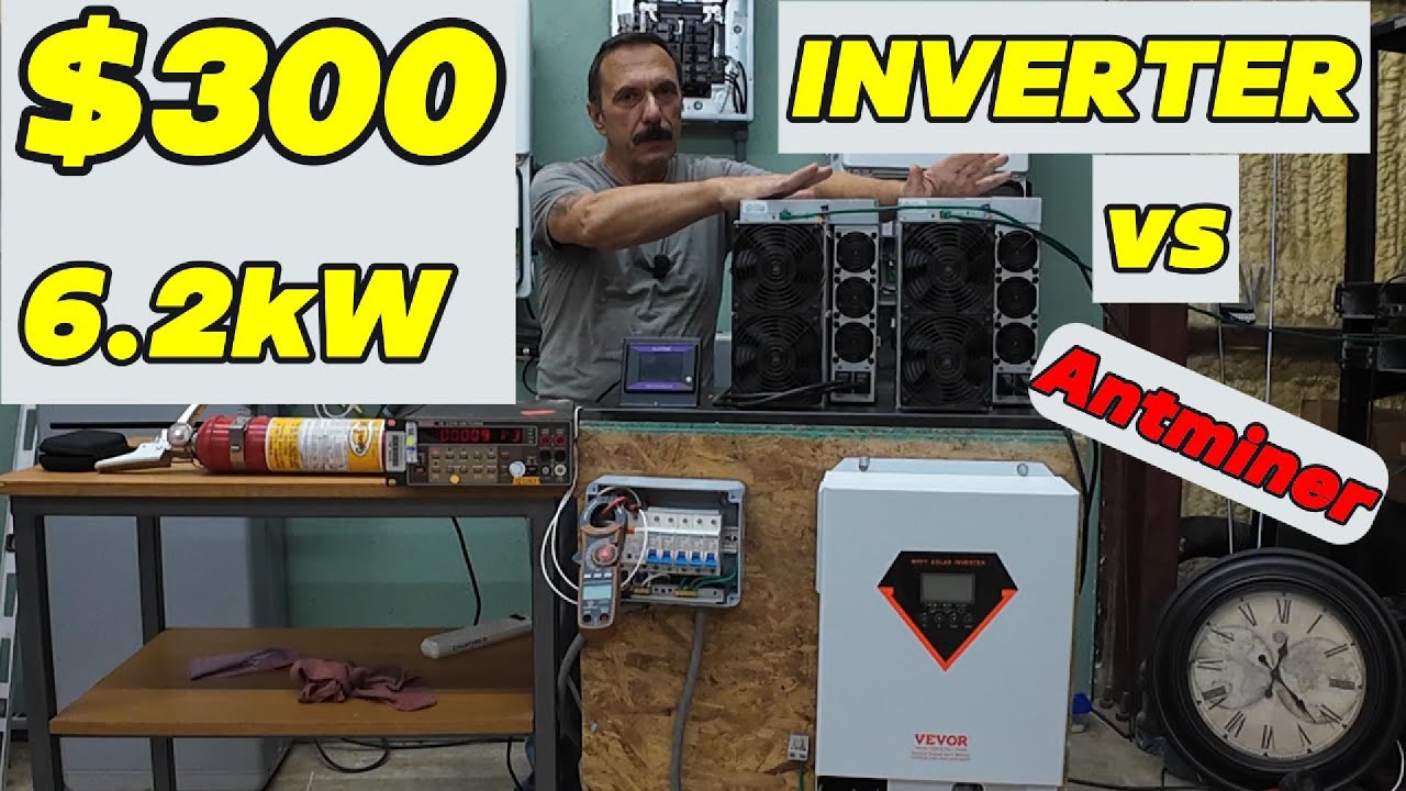 Бюджетный инвертор Vevor 6 кВт + аккумулятор Allpond 100 Ач против Antminer 6,2 кВт