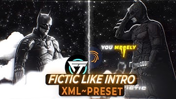 Fictic Like Intro In Alight Motion | Free XML ~ Preset | Funk Criminal |