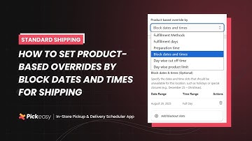 How to set overrides by block dates and times for shipping | Pickeasy User Guide