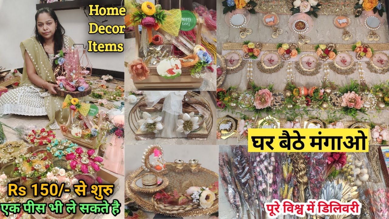 Home Decor Items Flower | Wedding Gift, Flower Pot, Saree Packing ...