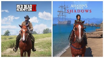 AC Shadows vs RDR 2 - Comparison of Details! (2018 vs 2025)