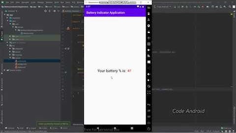 DETERMINE THE CURRENT BATTERY LEVEL || ANDROID STUDIO(version 3.6.1) || JEEVAN R