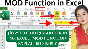 How to Find Remainder in MS Excel | MOD Function Explained Simply