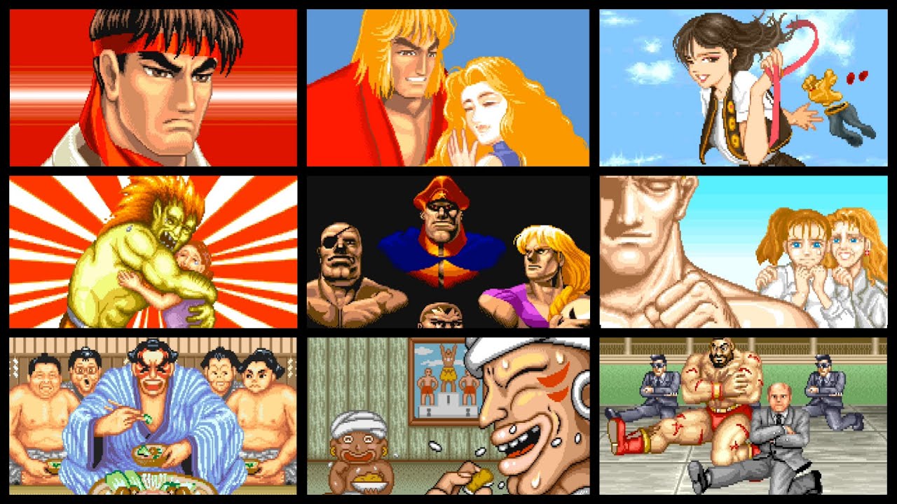 Street Fighter II - ALL Endings (All Characters) 4K 60ᶠᵖˢ