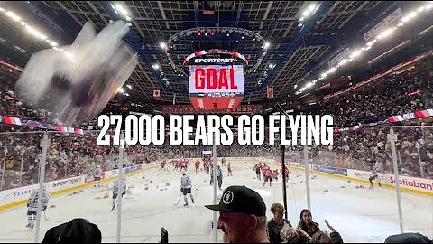 27,000 Bears Go Flying At 30th Anniversary Calgary Hitmen Teddy Bear Toss