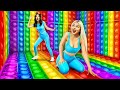 Pop It House For 24 Hours! Best Rainbow Toys and Colorful Ideas You Can Make Yourself By RATATA